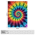 thumbnail image 4 of WERPE  Rainbow Tie Dye Blankets and Throws Spiral Psychedelic Pattern Boho Rainbow Blanket Lightweight Blanket White, 4 of 6