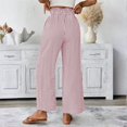 thumbnail image 5 of Clossjun Womens Striped Print Pants Drawstring Y2k Casual Daily Wear Athletic Pants Loose Fit Wide-Leg Lightweight Trousers With Pockets S, 5 of 6