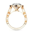 thumbnail image 4 of IGI Certified Lab Grown Diamond Engagement Ring | Center 7.5MM Cushion Cut Beaded Floral Halo Wedding Rings For Women In 18K Solid Rose Gold | F-G, VS-SI Quality (2.55 Ctw) Ring Size-8, 4 of 7