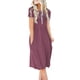 thumbnail image 2 of Vestido informal de verano de manga corta para mujer, vestido de talle imperio con bolsillos, 2 of 5