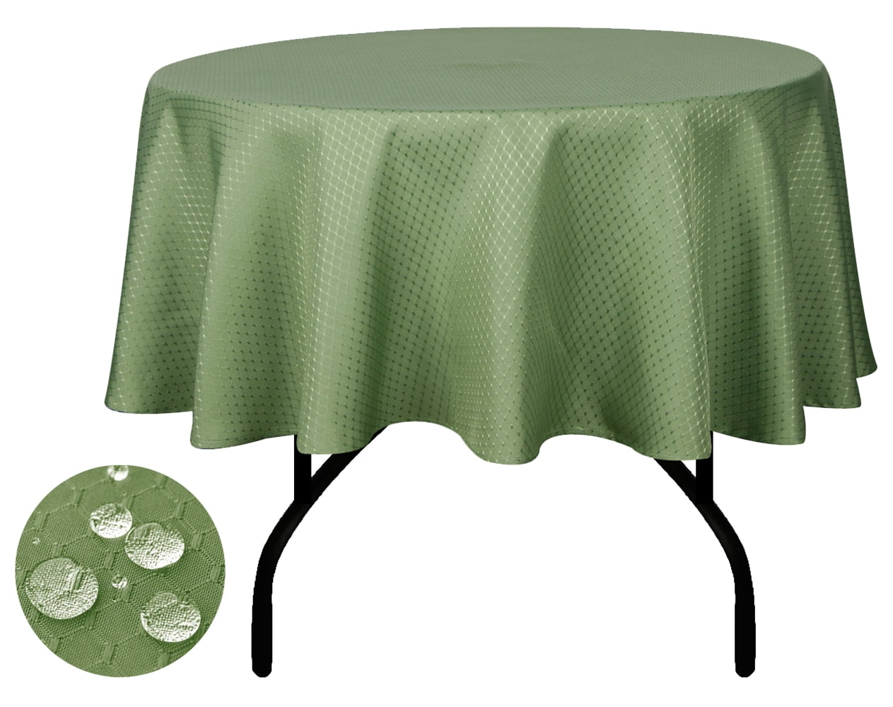 Charcoal Tektrum 70"X70" Square Waffle Tablecloth-Waterproof/Stain Resistant