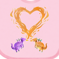 thumbnail image 4 of Inktastic Fire Heart Dragons Boys or Girls Baby Bib, 4 of 4