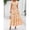 Orange Blossom-XL, variant on Orange Blossom Floral V-Neck Short Sleeve Elastic Waist Maxi Dress Casual