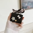 thumbnail image 2 of Mini Bag Compatible with Airpods Pro (2019),Airpods Pro 2 (2022),AirPods 3rd,2nd,1st Generation Case for Women,Cute Leather Cover with Crossbody Strap (Black), 2 of 7