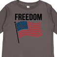 thumbnail image 4 of Inktastic Freedom American Flag Boys or Girls Long Sleeve Toddler T-Shirt, 4 of 5