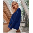 thumbnail image 4 of Pull-over à Manches Longues pour Femmes Pull-over Bouffant Solide, 4 of 6