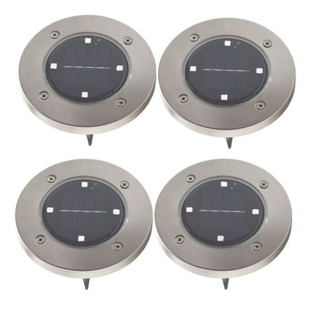 

SafetyVital Set of 4 LED Solar Garden Lights w/ Ground Spikes
