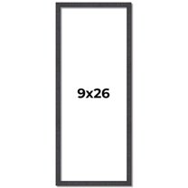 9x26 Rustic Brown Real Wood Picture Frame Width 0.75 inches | Interior Frame Depth 0.5 inches |