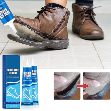 Shoe Heavy Duty Repair Adhesive - Waterproof Professional Grade Shoe Repair Glue,Clear Sole Quick Dry Repair Formula Works in Seconds Adhesive,For Sneakers, Hiking Shoes, Boots, Sandals-2 Pack