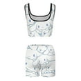 thumbnail image 3 of Cinnamoroll Workout Outfits Sets for Women 2 Piece Crop Tank High Waist Shorts Yoga Outfits, 3 of 7