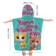 thumbnail image 2 of Super Kitties Kids Beach Towels with Hood Soft Quick Dry Absorbent Hooded Towels Bath Robe for Swim Pool Bath Poncho Towels, 2 of 7