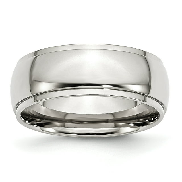 Bague Cintrée en Acier Inoxydable 8mm Poli 9 Taille