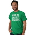 thumbnail image 3 of Worlds Okayest Grandpa Funny Men's Graphic T Shirt Tees Brisco Brands M, 3 of 5