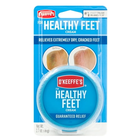O'Keeffe's Healthy Feet Cream Jar for Extremely Dry, Cracked Feet, 2.7 oz.