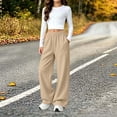 thumbnail image 4 of LUGOGNE Boys Girls Fleece Lined Sweatpants Kids Wide Leg Winter Pants with Pockets Comfortable Loose Lounge Track Pants, 4 of 9