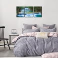 thumbnail image 3 of Forest Canvas Wall Art Print Waterfall in Kanchanaburi Thailand Painting Wall Decor for Living Room Home Decoration Gallery Wrapped Posters and Prints Ideal Gifts - 12" x 16" x 3 Panels, 3 of 6