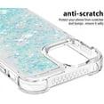 thumbnail image 4 of Compatible with iPhone 13 Mini Case Glitter Luxury Cute Love Liquid Quicksand Clear Soft TPU Girls Women Stylish Bumper Shockproof Protective Case for iPhone 13 Mini 5.4 inch Star Blue YB, 4 of 12