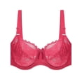 thumbnail image 5 of Women's Full Coverage Padded Bra Floral Lace Underwire Bra Soft Cup, 5 of 5