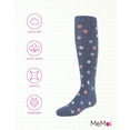 thumbnail image 6 of MeMoi Polka Point Cotton Blend Knee Socks - Girls - Female, 2, Denim, 6 of 7
