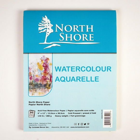 Papier aquarelle North Shore 9"X12" Papier aquarelle 9"x12"