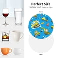 thumbnail image 6 of Honeii Cute Car Cartoon print Leather Coaster Set of 4, ideal for safeguarding your furniture from drinks spills and effortless cleanup-Round Shape, 6 of 6