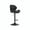 Black, variant on Hawsaiy Swivel Bar Stools Set of 2, Adjustable Height Faux Leather Bar Stools with Back, Double-Layer Upholstered Counter Height Bar Chairs for Kitchen Island, Khaki