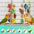 thumbnail image 2 of Bird Toys for Parrot - Hanging Colorful Wood Blocks & Pine Cones Chew Foraging Toy for Beak Grinding, Cage Accessories for Small to Medium Birds, Parakeets, Budgies, Cockatiels, Conures, 2 of 7