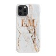 thumbnail image 1 of Personalised Cracked Marble Bronze Initial iPhone 12 Pro Case,iPhone 13 Pro, 1 of 4