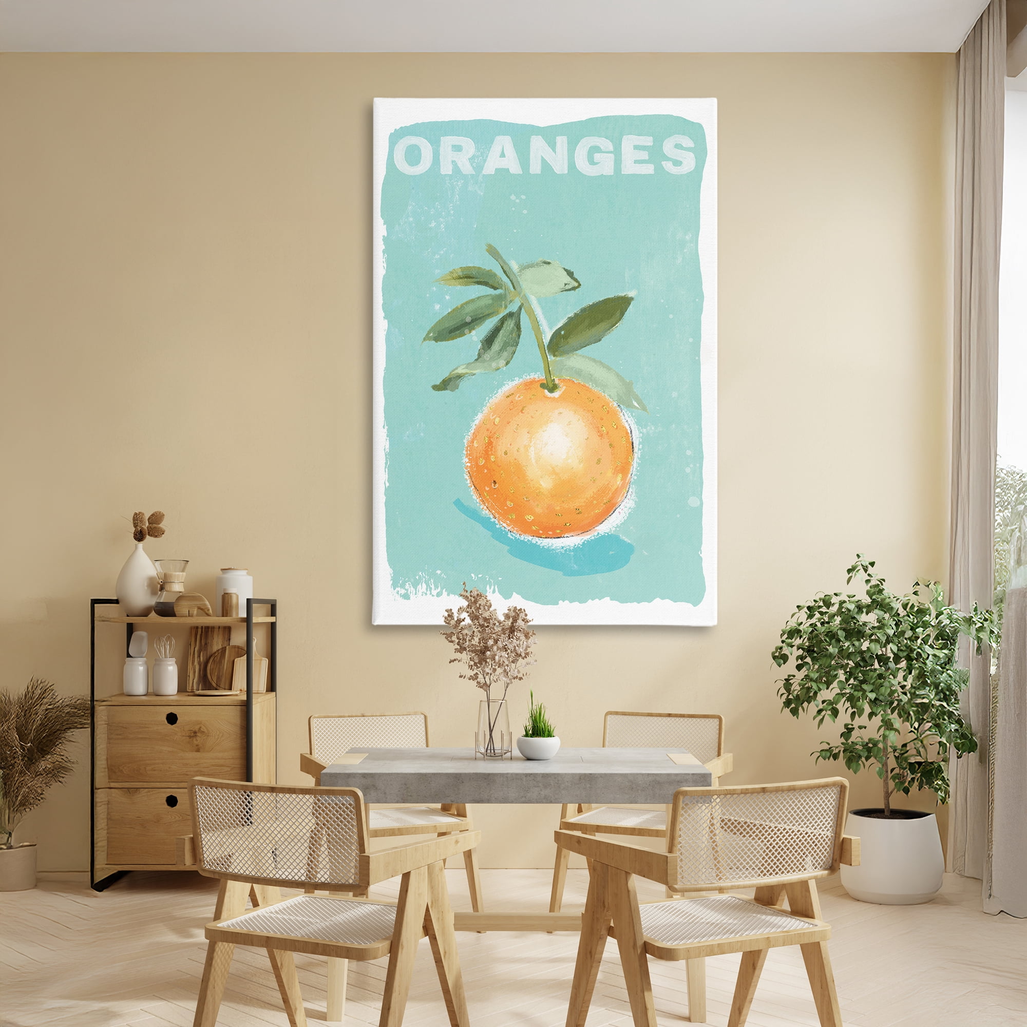 Stupell Industries Orange Twist Motif Canvas Wall Art, design by Chad Barrett