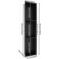 thumbnail image 3 of Stainless Steel Shower Niche 3-Tier Recessed Wall Storages for Shower Room No Tile Needed Rectangular Cabinet for Bathroom Storage (35.98 * 3.94 * 7.99 in, Black), 3 of 8