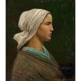 thumbnail image 2 of Jules Breton 20x23 Black Ornate Framed Double Matted Museum Art Print Titled: Jeanne Calvet (1865), 2 of 5