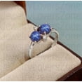 thumbnail image 2 of JewelryLoversZone Star Sapphire Ring – 925 Sterling Silver Star Design Gemstone Handmad Gems Women's Jewelry Piece for Any Occasion Gold 3.5, 2 of 4