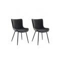 thumbnail image 4 of Qinaqin Set de 2 Upholstered cm Profundidadining Chairs. Mid-Century Moderno Armless Kitchen Chairs con Cuero Sintético Back y Metálico Legs para Sala de, 4 of 6