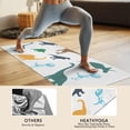 thumbnail image 4 of Colorful Dinosaurs Silhouettes Pattern Hot Yoga Mat Towel Non Slip for Hot Yoga - Quick-Drying Yoga Mat Cover with 4 Corner Pockets with Travel Bag - Hot Yoga Towel Non Slip 74"x26", 4 of 6