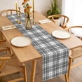 thumbnail image 4 of Buffalo Plaid Table Runner Charcoal Gray Farmhouse Gingham Striped Tablerunners 13 x 70 Inch, Table Decorations Tabletop Scarf for Summer Gathering Holiday Farmhouse Kitchen Dining Decor, 4 of 8