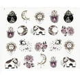 thumbnail image 2 of One Full sheet of nail decals/stickers, India, Black & White, Chandra, Boho, 2 of 6