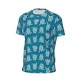 thumbnail image 6 of Wukai Sea Turtle Print Men's Short-Sleeved Mesh T-Shirt,Quick-Dry Short Sleeve Workout T-Shirt-Large, 6 of 8