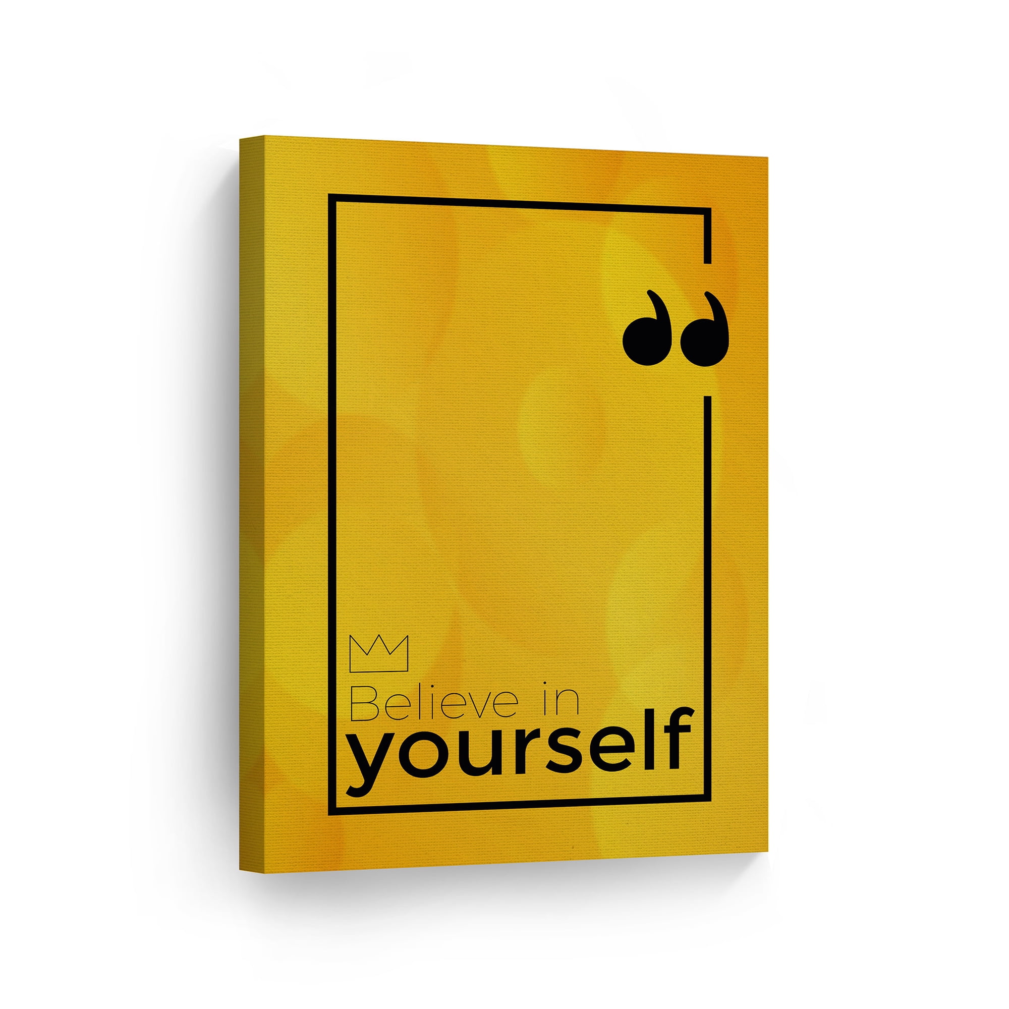 Smile Art Design Believe In Yourself Quote Motivational Wall Art Canvas Print Inspirational Home Decor Ready to Hang Made in the USA- 28x19