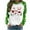 Green, variant on Women Fall Clothes Long Sleeve Round Neck Pullover Sweatshirt with Christmas Wine Glass Print Top Red Raglan Sleeve Shirt My Items