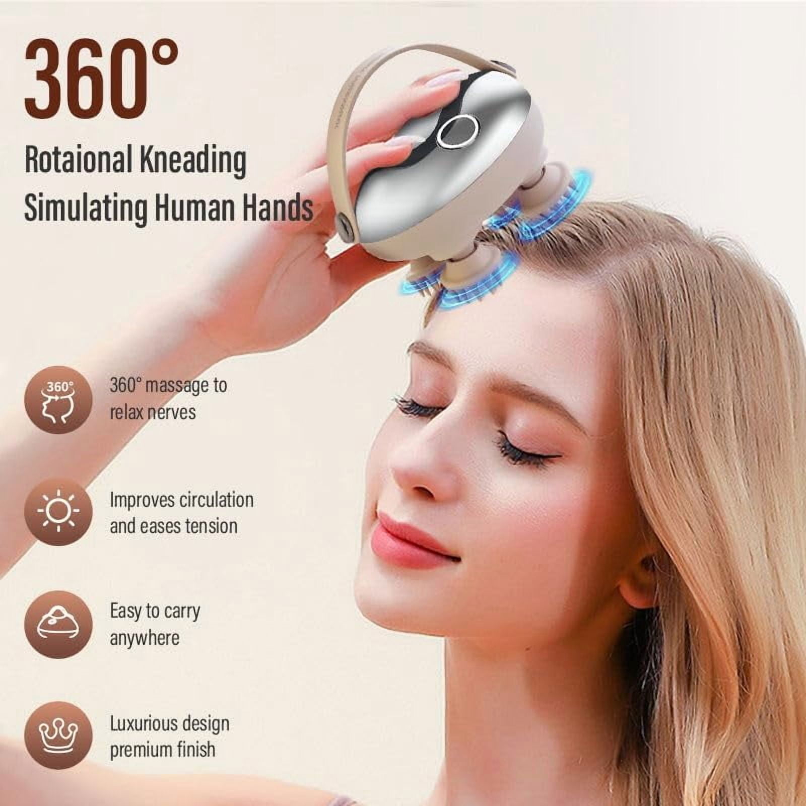 Handheld Electric Scalp Massager, Waterproof Head Scalp Scratcher, Dog Massage Tool, Electric Pet Cat Massager, Head Spa Portable