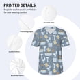 thumbnail image 3 of KLL Blue Bathroom for Men's Baseball Shirts,Short Sleeve Casual Shirts Button Down Shirt for Men Beach Summer Wedding Shirt-XX-Large, 3 of 7