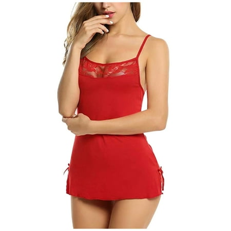 

Formal Dresses for Women Strappy Cami Sleepwear Set Dress Lingerie Mini Women Chemises Underwear