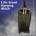 thumbnail image 3 of Prextex Creepy Looking 6 Feet Witch Halloween Decorations with Glowing Eyes, 3 of 7