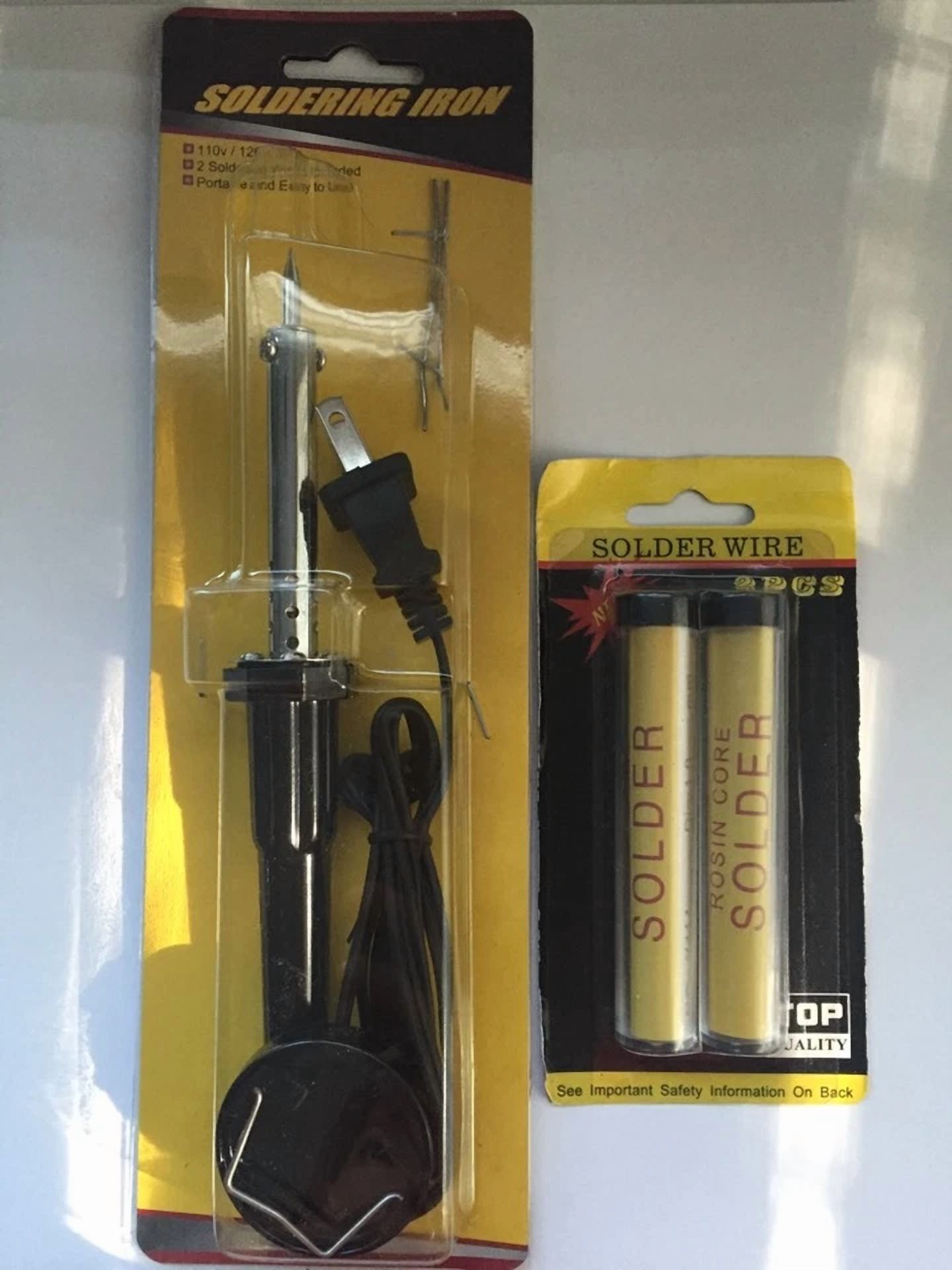 CRESTIN- New 110V/120V 30W Welding Soldering Iron Heat Pencil W/New 2Pc Solder Leads Wire