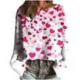 thumbnail image 3 of Hauts Amples pour Femmes, Chandail à Manches Longues Imprimé Col Rond pour l'Hiver, 3 of 5