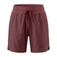 thumbnail image 4 of Women's Active 7 Inseam Athletic Long Running High Wasistband Shorts, Fast-Drying Lightweight Shorts with Pocket, 4 of 4