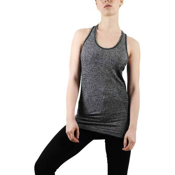 Saucony Womens Active Performance Racerback Tank Top Adjustable Yoga Pilates Exercise Activewear