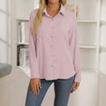 thumbnail image 4 of Fesfesfes Women Solid Sweatshirt Long Sleeve Tank Career Bloues Fall T-Shirt Cardigan Tops, 4 of 8