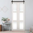 thumbnail image 6 of IVV 40" Bi-folding Sliding Barn Door Hardware Track Kit for 2 Closet Door, Top Mount Roller, Slide Smoothly Quietly, Easy Install, Black, No Door (Track Length 40" for Double 18" Wide Door), 6 of 9