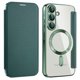 thumbnail image 1 of For Samsung Galaxy A56 5G Case Compatible with MagSafe RFID Blocking Leather Phone Cover - Dark Purp, 1 of 5